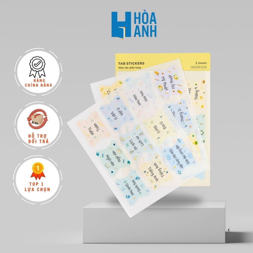 Bộ nhãn dán phân trang Tab Sticker; Klong 721