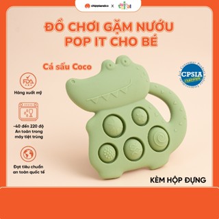 Đồ chơi gặm nướu silicone giảm khó chịu khi mọc răng cho bé 3-6m+ CHIPPIANDCO cao cấp chuẩn an toàn quốc tế