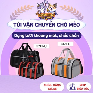 [Nhiều màu] Túi vận chuyển lưới cho chó mèo nhiều màu 2 size | Túi du lịch thú cưng thoáng khí, gọn nhẹ