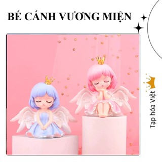 Em BÉ CÁNH trang trí bánh sinh nhật, em bé đội vương miện trang trí bánh kem