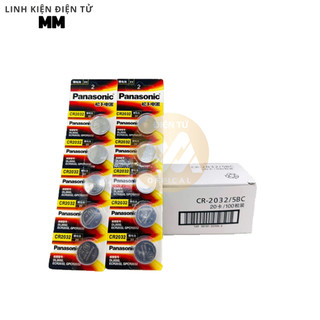 [1 vĩ 5 viên] Pin - Battery cmos CR2032 Panasonic 3V - Dùng cho remote điều khiển và các thiết bị điện tử