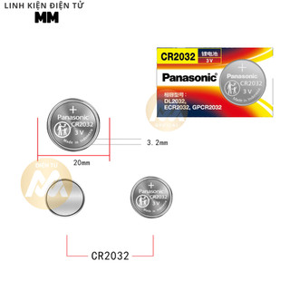 [1 vĩ 5 viên] Pin - Battery cmos CR2032 Panasonic 3V - Dùng cho remote điều khiển và các thiết bị điện tử