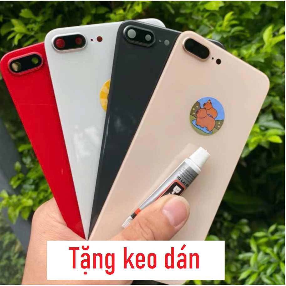 nắp lưng / Kính lưng thay thế cho 8 plus liền kính cam( tặng keo dán)