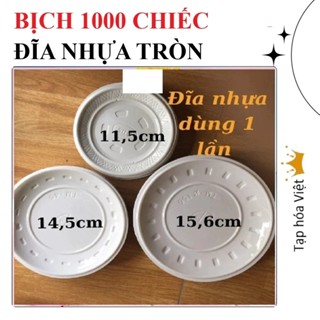 BỊCH 1000 ĐĨA NHỰA dùng 1 lần, đĩa nhựa ăn bánh sinh nhật