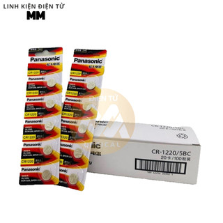 [1 vĩ 5 viên] Pin - Battery cmos CR1220 Panasonic 3V - Dùng cho các thiết bị điện tử