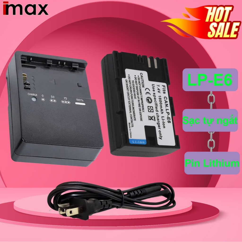 Bộ Pin Sạc LP-E6, LC-E6, hàng nhập khẩu