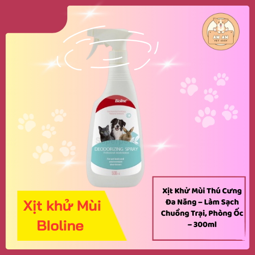 Xịt Khử Mùi Khử Khuẩn Bioline Cho Chó Mèo Deodorizing Spray Bioline 500ml - AnAn PetShop