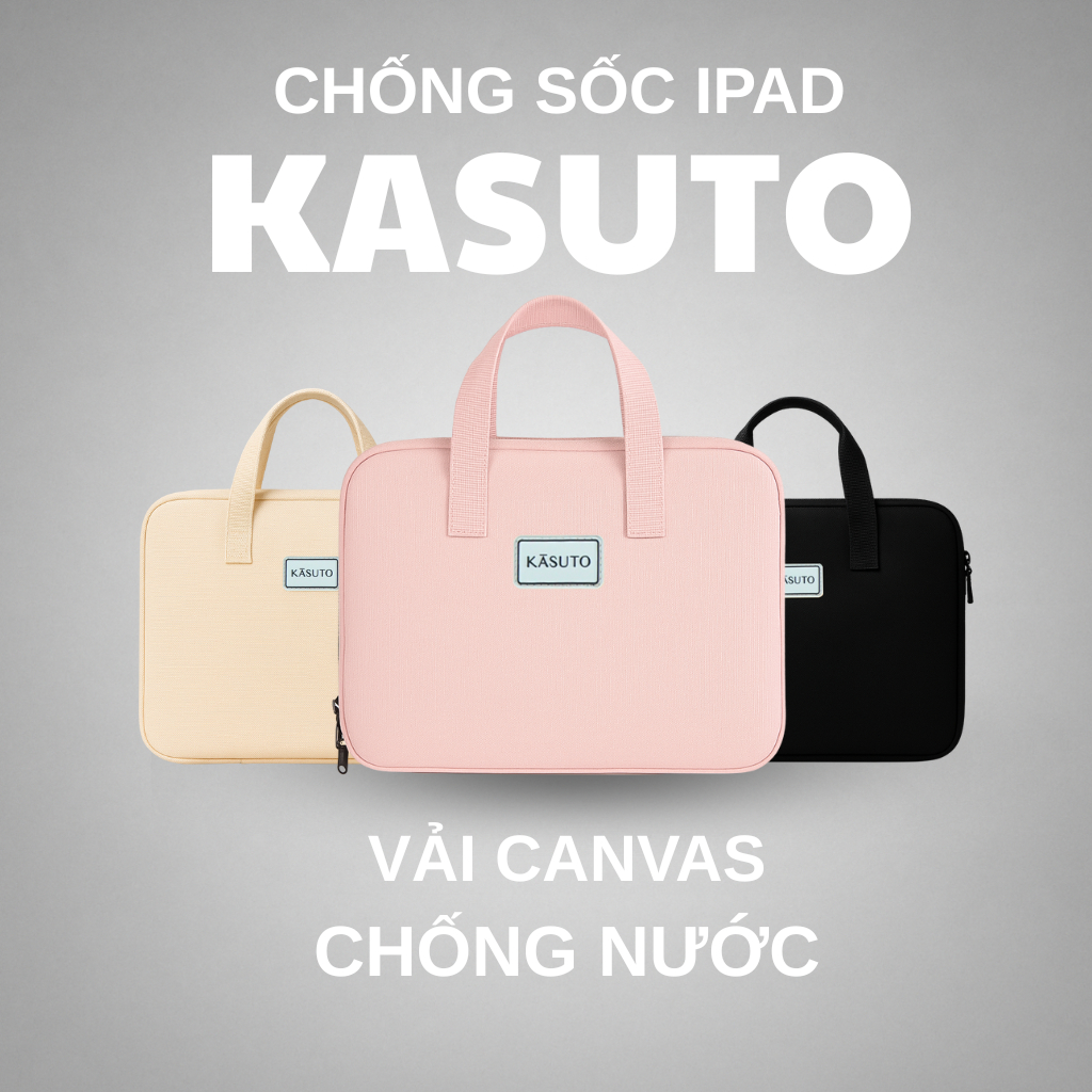 Túi Chống sốc Ipad KASUTO BRAND BorDer Bag Đựng máy tính bảng Tablet Vải Canvas Chống Nước Tốt