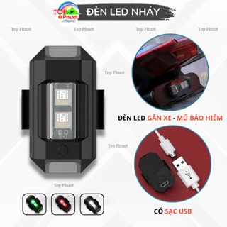  Đèn nháy xe đạp xe điện xe máy oto mũ bảo hiểm LED cảnh báo nhiều màu chớp 32 chế độ,đèn hậu xe đạp có sạc USB 