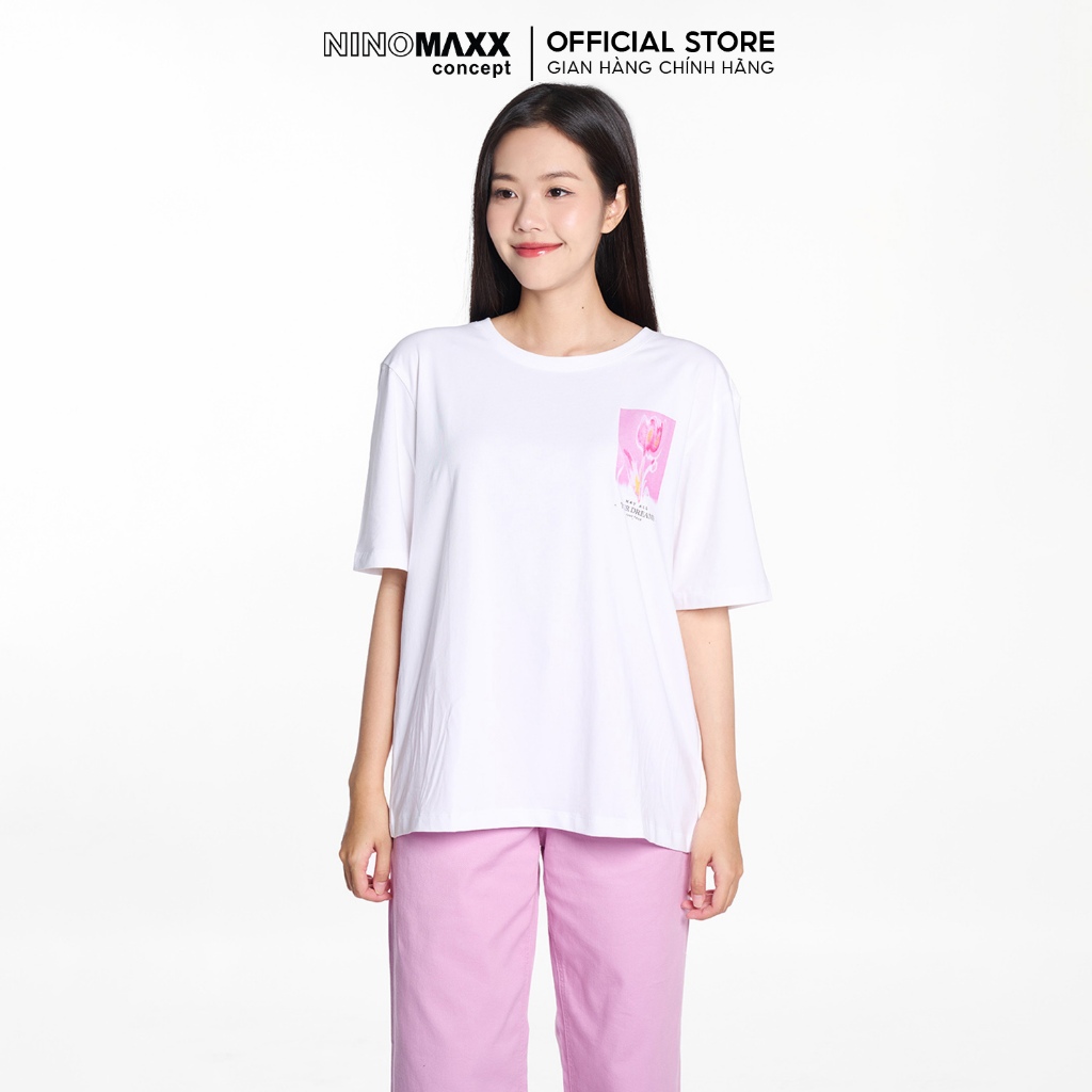 Áo Thun Graphic Tay Ngắn Nữ NINOMAXX 2503010