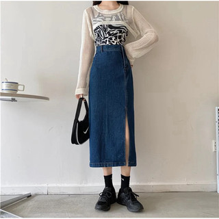 Chân váy jeans dáng MAXI hack dáng siêu đẹp