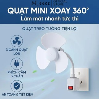 Quạt E27 Quạt Trần Mini 3 Cánh Hiện Đại - Xoay 360° Có Phích Cắm, Dùng Cho Nhà Bếp/Phòng Tắm/Ký Túc Xá