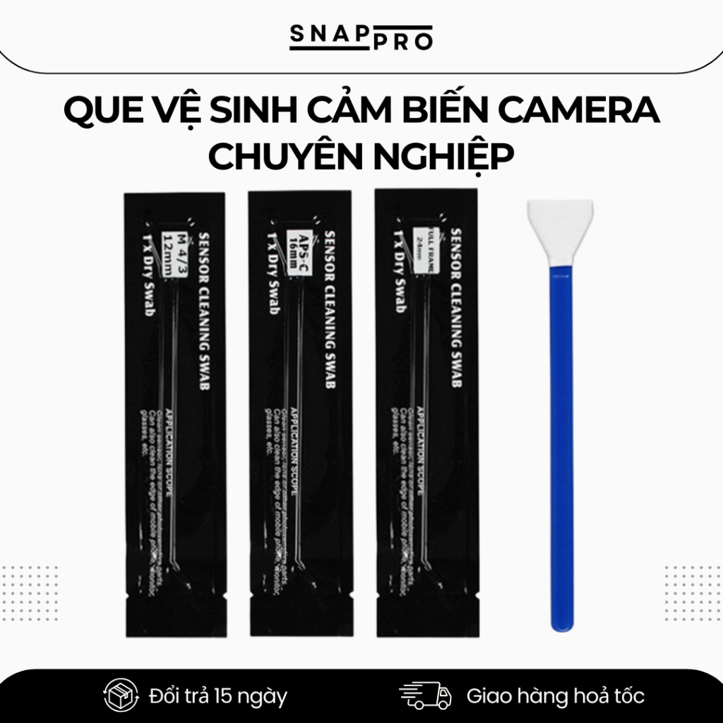 Que Lau Cảm Biến Máy Ảnh Full Frame/APS-C – Cây Vệ Sinh Sensor Chuyên Dụng DSLR, Mirrorless