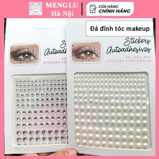  Đá đính tóc sẵn keo và đính mặt makeup 