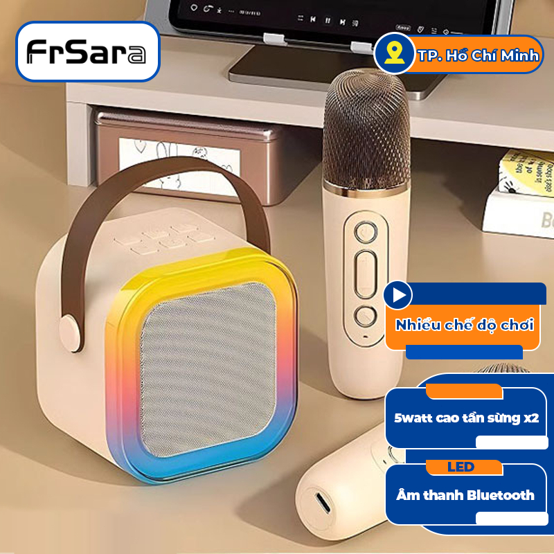 Loa bluetooth K12 Không Dây mini Kèm 2 Micro Thiết Kế Nhỏ Gọn Tiện Dung ChínhHang Linkeetech