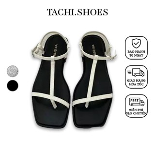 Giày Sandal Nữ Dây Mảnh Đế Thấp Phong Cách Thanh Lịch SDTQ13 Tachishoes