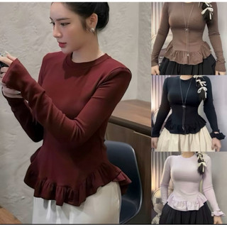  áo kiểu tay dài phối bèo tiểu thư bigsize 40-120kg 
