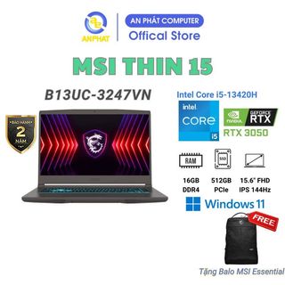  Laptop MSI Gaming Thin 15 B13UC-3247VN  Core i5-13420H  | RTX 3050 4GB  