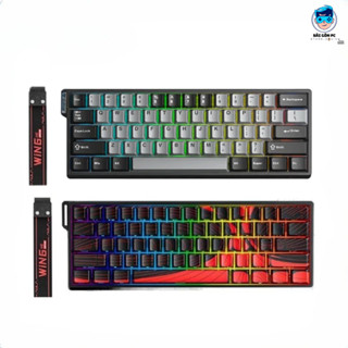 Bàn phím cơ gaming AULA WIN68 - Magetic Switch - Rapid Trigger - Led RGB - Có APP tùy chỉnh - Tặng kèm móc cài