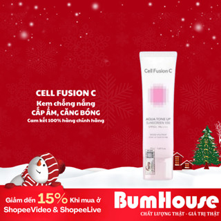   HÀNG CTY  Kem Chống Nắng Cell Fusion C Aqua Tone Up 100 Sunscreen SPF 50+ PA++++ Nâng Tone Cấp Ẩm 35ml 50ml  nobox  