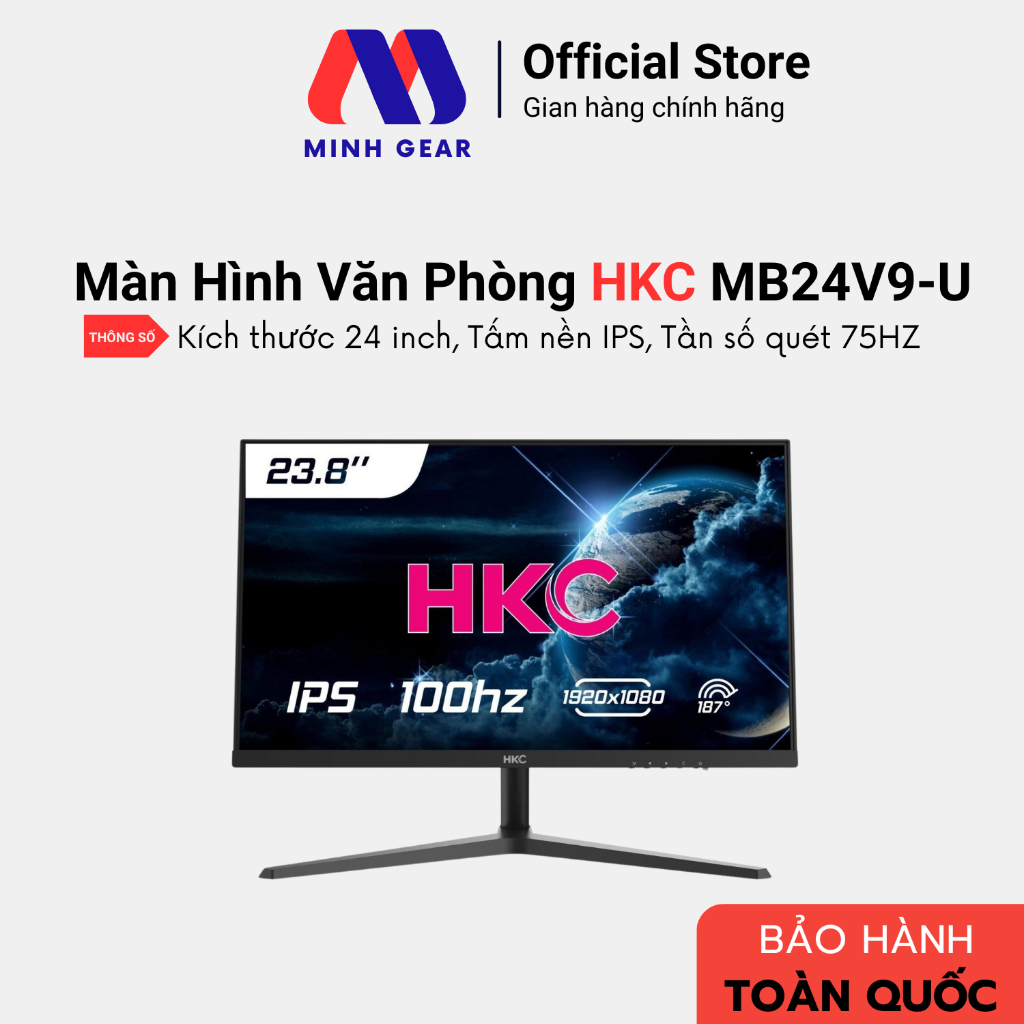 Màn hình văn phòng HKC MB24V9-U 23.8″, IPS, 100Hz - Hàng Chính Hãng