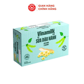 Thùng 48 hộp sữa đậu nành cao canxi ít đường Vinamilk 180ml