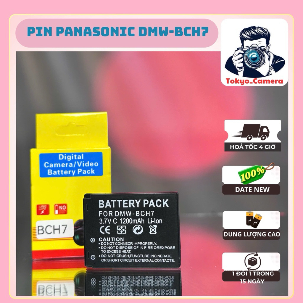 Pin Panasonic DMW-BCH7E dùng cho các loại máy DMC-FP1,DMC-FP2,DMC-FP3,DMC FT10,DMC-TS10