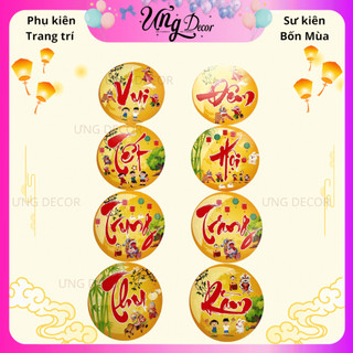 Chữ thư pháp tết trung thu trang trí decor các concept trung thu