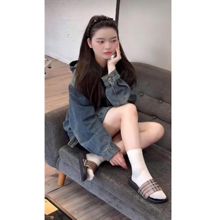  Dép bắp bơ rang bản kẻ sọc quai cao su dẻo đế mềm đi êm chân không thấm nước đủ size 36-43 