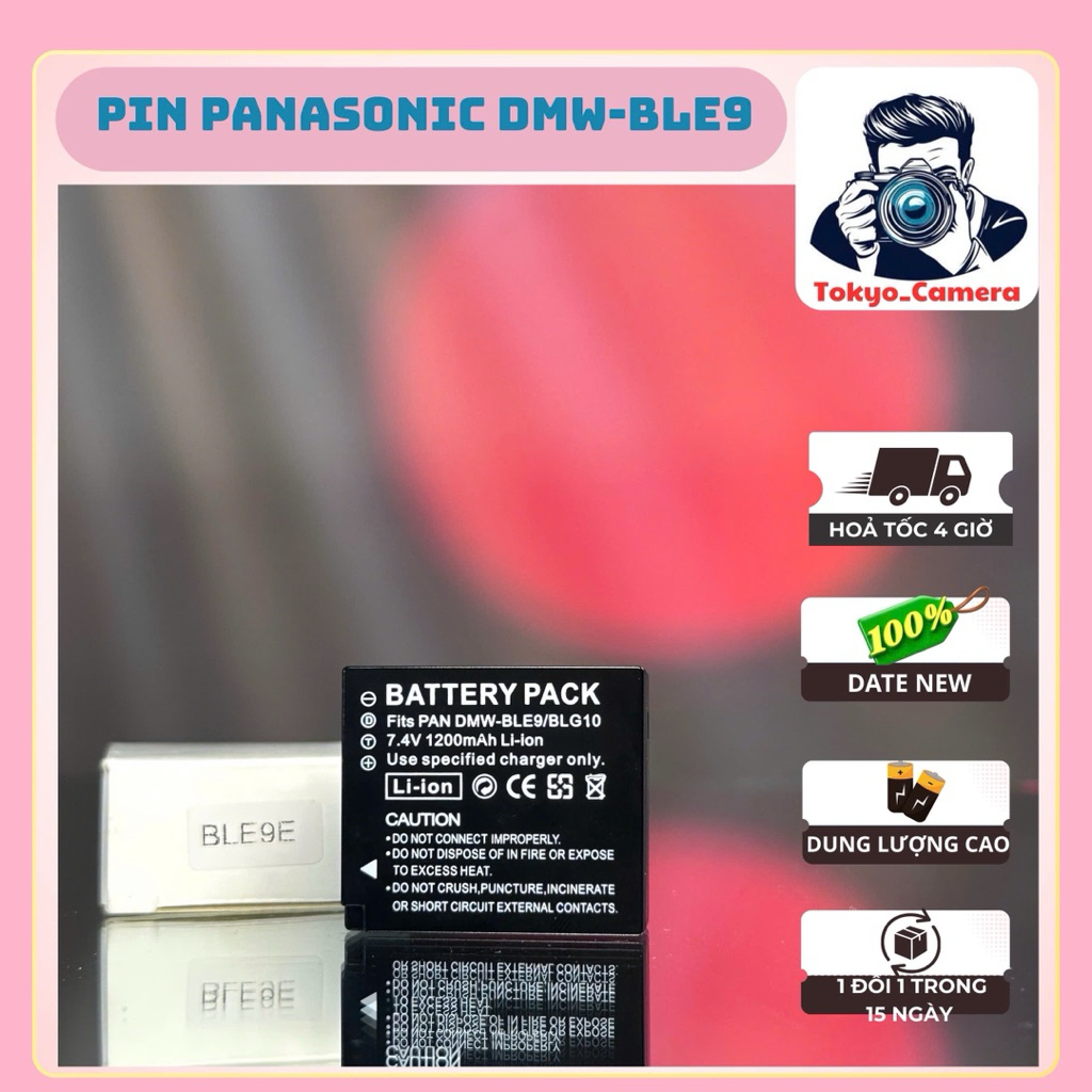 Pin Panasonic DMW-BLE9/BLG10 cho máy ảnh  DMC-GF6, DMC-GX7, DMC-ZS100 và DMC-LX100