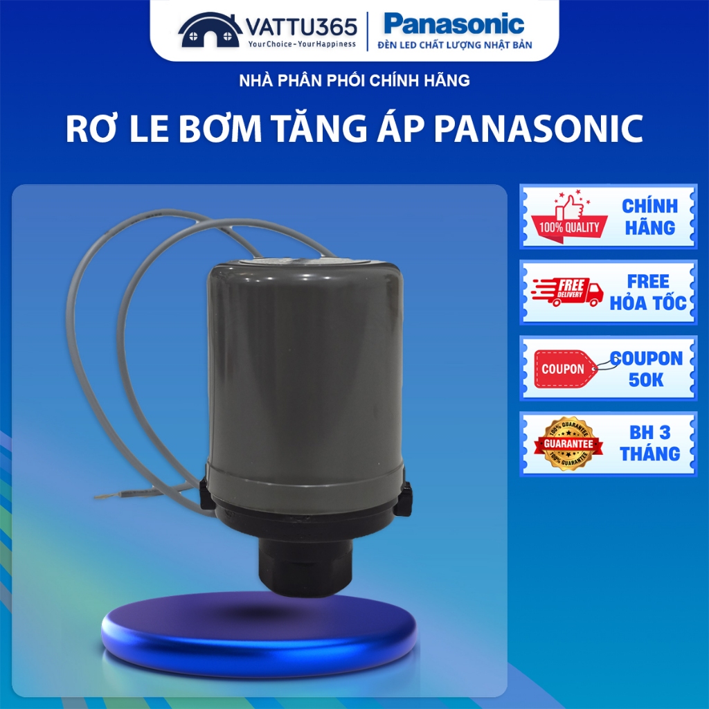 Rơ le máy bơm tăng áp Panasonic 125W, 200W | Công tắc áp lực Panasonic chính hãng, SX Tại Indonesia