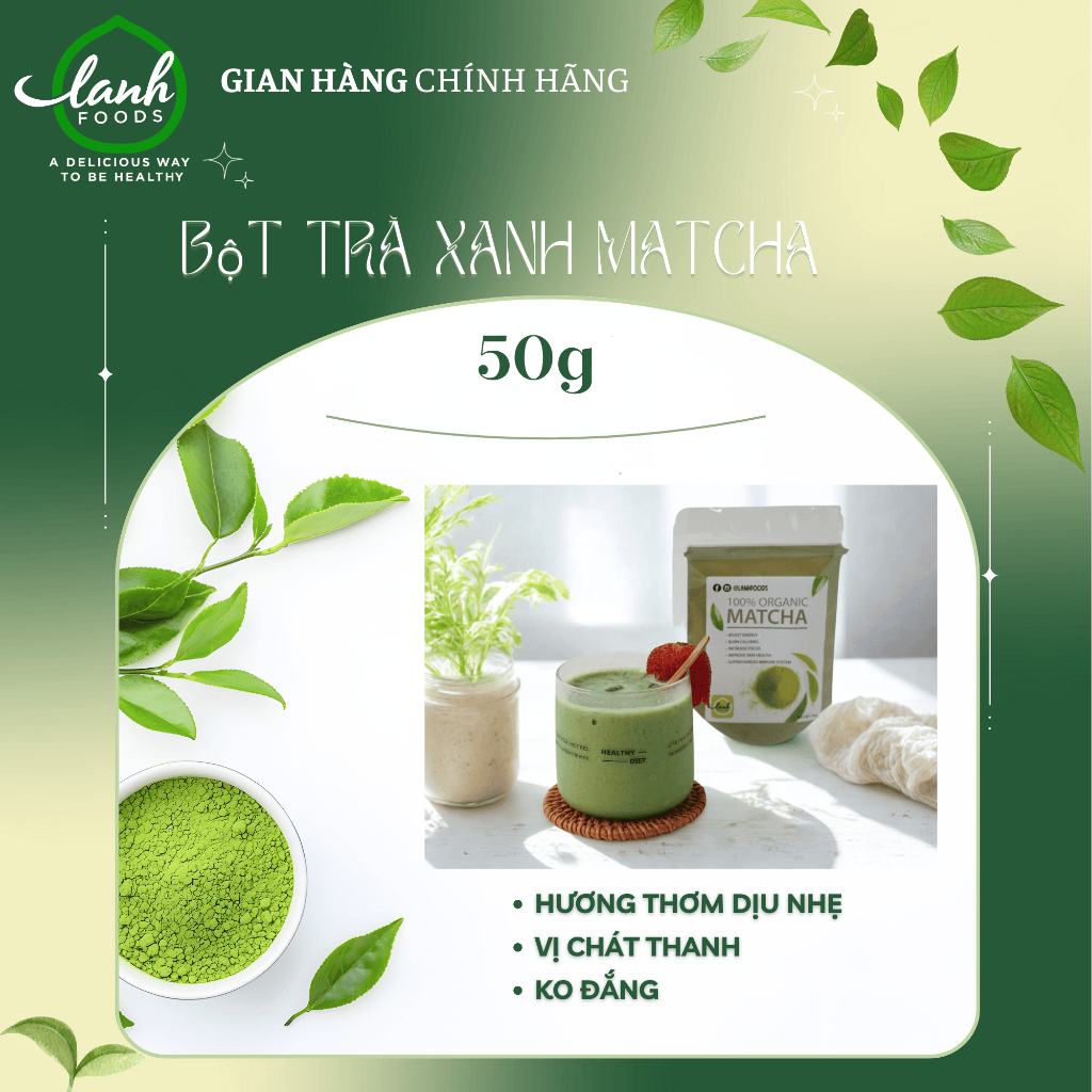 BỘT MATCHA TRÀ XANH 100% ORGANIC