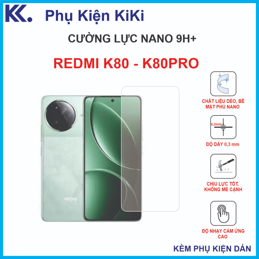 Cường lực Redmi k80 / k80pro Dán màn hình cường lực dẻo 9H+