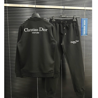 Bộ đồ nam dài tay thu đông in chữ  trắng chéo áo cổ tròn nỉ da cá dày dặn boy phố