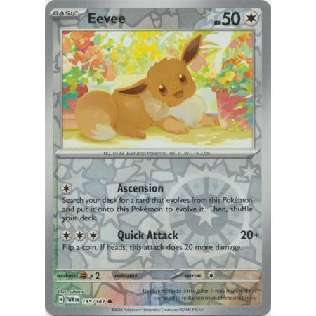 Thẻ Bài [ Pokemon TCG- Card Game ] Eevee - 135/167 - Common Reverse Holo -M-NM