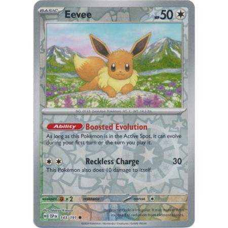 Thẻ Bài [ Pokemon TCG- Card Game ] Eevee - 143/191 - Common Reverse Holo -M-NM