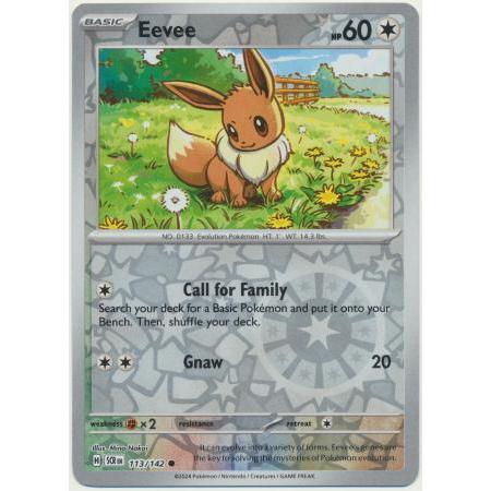 Thẻ Bài [ Pokemon TCG- Card Game ] Eevee - 113/142 - Common Reverse Holo -M-NM