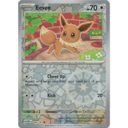 Thẻ Bài [ Pokemon TCG- Card Game ] Eevee - 166/197 - Common Reverse Holo -M-NM