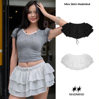  MADMIND Chân Váy Nữ Ngắn Xoè Bồng Bềnh 3 Tầng  Có Quần Bảo Hộ  MIRA SKIRT - Màu Đen  Trắng 