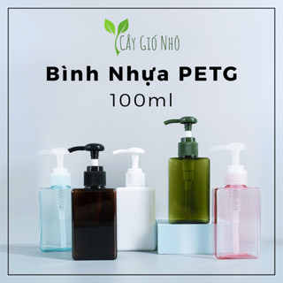  Chai Nhựa Đựng Dầu Gội Sữa Tắm Dạng Vòi Ấn Bình Chiết Mỹ Phẩm Dung Tích 100ml - Cây Gió Nhỏ 