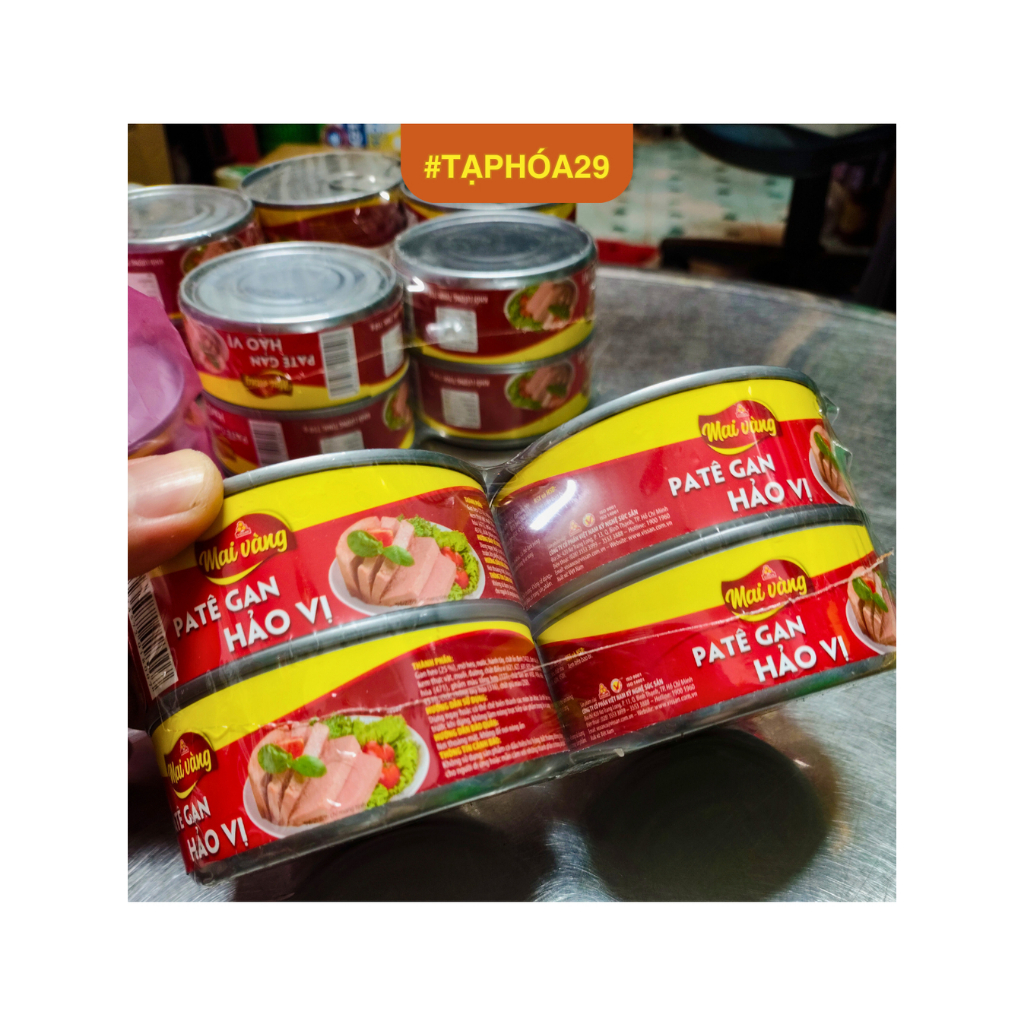 [THÙNG 72 LON] Pate Gan Hảo Vị Mai Vàng Vissan 150g – Date 2028 – Pate Gan Thơm Ngon, Bổ Dưỡng, Tiện