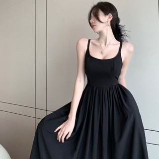  Váy liền thân dáng dài Váy 2 dây dài chất cotton bigsize 40kg-120kg 