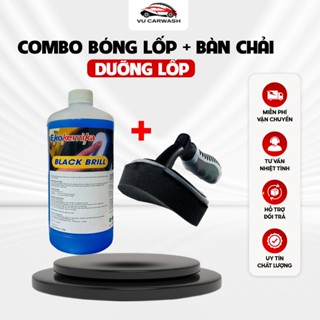 Combo Bóng Lốp - Chổi Quét Bóng Lốp - Bàn Chải Quét Bóng Lốp Ô tô, Xe máy