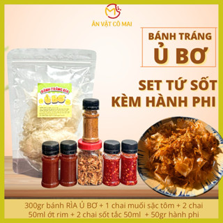  Set Bánh Tráng Ủ BƠ TỨ SỐT Muối Sặc Tôm Cô Mai Đồ Ăn Vặt 