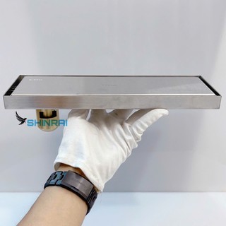    10*60 CM Lỗ Lệch - Dán Gạch   Ga Thoát Sàn Dài  Phễu Thoát Nước INOX SUS304 Loại Dày Nhà Tắm SHINRAI Chống Mùi Hôi 