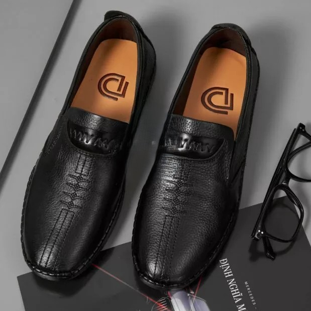 Giày Lười Da Bò Cao Cấp Thích Hợp Cho Đi Làm Và Đi Dự Tiệc G57 Đế Khâu Đẹp Trẻ Trung Bảo Hành 1 năm