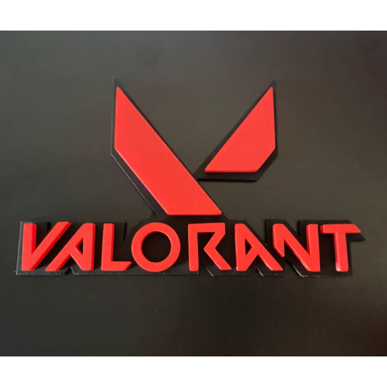 Logo Valorant treo tường in 3D – Dài 25cm, Decor Gaming Room