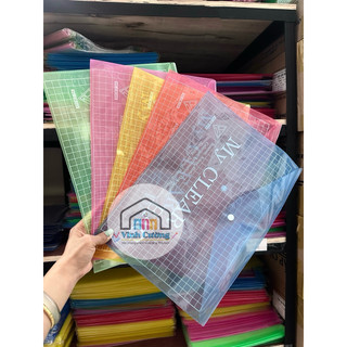  BÌA NÚT F4 MY CLEAR 5 MÀU  12 CÁI  XẤP   Bìa Dày Loại 1 