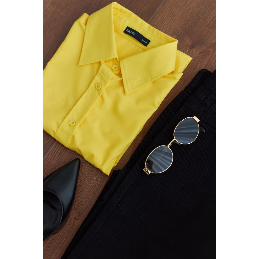 Áo sơ mi nữ GILLEE dáng oversized, sơ mi form rộng vải kate lụa thoáng khí thanh lịch FAS367 | BigBuy360 - bigbuy360.vn