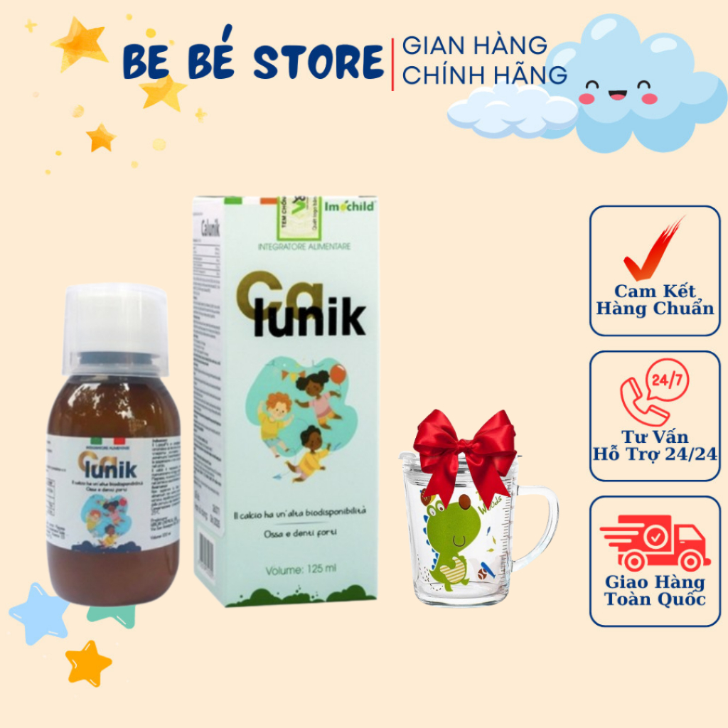 Siro Canxi Sinh Học Calunik Imochild – Bổ Sung Canxi, Vitamin D3 K2, Magie Cho Trẻ Em & Người Lớn - 